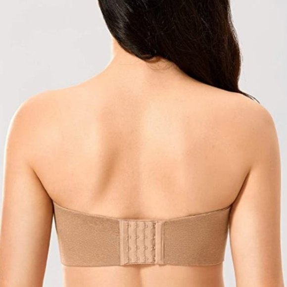 DELIMIRA Strapless Bra Unlined Underwire Minimizer Plus Size Support *NEW* - Picture 2 of 3